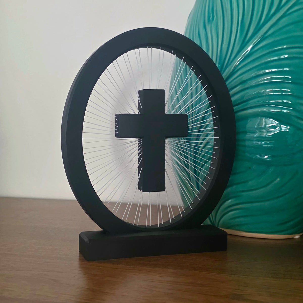 Cross String Art Display