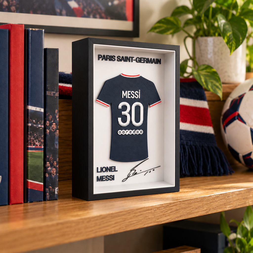 Lionel Messi PSG Shadow Box