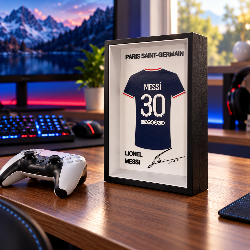 Lionel Messi PSG Shadow Box